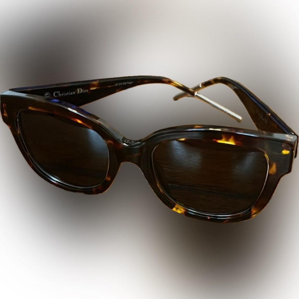Christian Dior Tortoise Sunglasses with Case